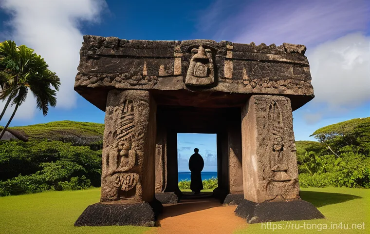 통가에서 성지로 여겨지는 장소 - Image Prompt 1: The Gates of Maui at Dawn**