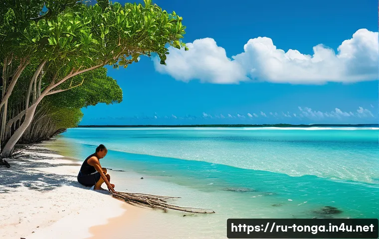 통가 기후 변화 대응 전략 - **Prompt:** A vibrant, sun-drenched coastal village in Tonga, showcasing successful climate adaptati...